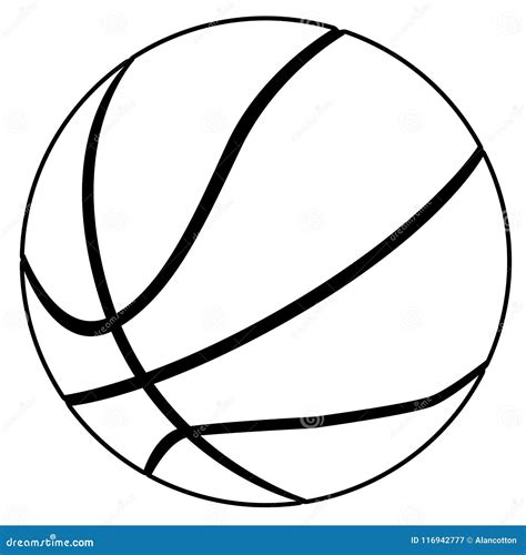 basketball drawing black and white